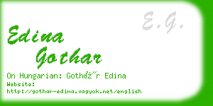 edina gothar business card